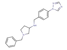 1-benzyl-N-[4-(1H-1,2,4-triazol-1-yl)benzyl]pyrrolidin-3-amine