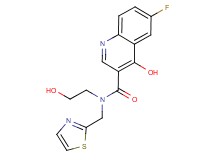 6-fluoro-4-hydroxy-N-(2-hydroxyethyl)-N-(1,3-thiazol-2-ylmethyl)quinoline-3-carboxamide