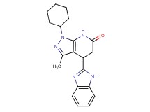 4-(1H-benzimidazol-2-yl)-1-cyclohexyl-3-methyl-1,4,5,7-tetrahydro-6H-pyrazolo[3,4-b]pyridin-6-one