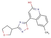 6-methyl-4-[3-(tetrahydro-3-furanyl)-1,2,4-oxadiazol-5-yl]-2-quinolinol