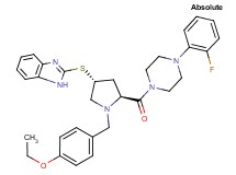 2-[((3R,5S)-1-(4-ethoxybenzyl)-5-{[4-(2-fluorophenyl)-1-piperazinyl]carbonyl}-3-pyrrolidinyl)thio]-1H-benzimidazole