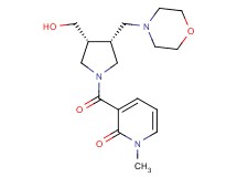 3-{[(3R*,4R*)-3-(hydroxymethyl)-4-(4-morpholinylmethyl)-1-pyrrolidinyl]carbonyl}-1-methyl-2(1H)-pyridinone