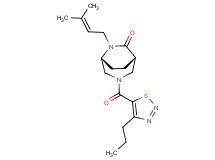 (1S*,5R*)-6-(3-methyl-2-buten-1-yl)-3-[(4-propyl-1,2,3-thiadiazol-5-yl)carbonyl]-3,6-diazabicyclo[3.2.2]nonan-7-one