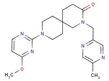 9-(4-methoxypyrimidin-2-yl)-2-[(5-methylpyrazin-2-yl)methyl]-2,9-diazaspiro[5.5]undecan-3-one