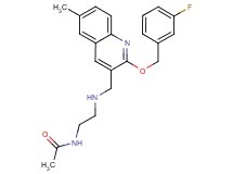 N-{2-[({2-[(3-fluorobenzyl)oxy]-6-methyl-3-quinolinyl}methyl)amino]ethyl}acetamide