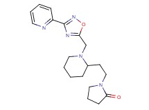 1-[2-(1-{[3-(2-pyridinyl)-1,2,4-oxadiazol-5-yl]methyl}-2-piperidinyl)ethyl]-2-pyrrolidinone