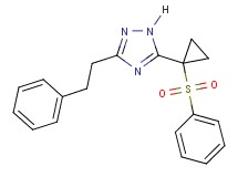 3-(2-phenylethyl)-5-[1-(phenylsulfonyl)cyclopropyl]-1H-1,2,4-triazole