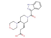 3-[(3R*,4S*)-1-(1H-indazol-3-ylcarbonyl)-4-morpholin-4-ylpiperidin-3-yl]propanoic acid