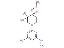 (4S)-4-(methoxymethyl)-3,3-dimethyl-1-[4-methyl-6-(methylamino)-2-pyrimidinyl]-4-piperidinol