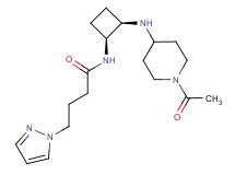 N-{(1S*,2R*)-2-[(1-acetyl-4-piperidinyl)amino]cyclobutyl}-4-(1H-pyrazol-1-yl)butanamide
