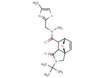 (3aR*,6S*)-2-tert-butyl-N-methyl-N-[(4-methyl-1,3-thiazol-2-yl)methyl]-1-oxo-1,2,3,6,7,7a-hexahydro-3a,6-epoxyisoindole-7-carboxamide