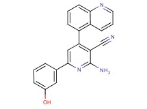 2-amino-6-(3-hydroxyphenyl)-4-quinolin-5-ylnicotinonitrile