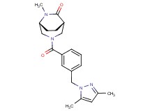 (1S*,5R*)-3-{3-[(3,5-dimethyl-1H-pyrazol-1-yl)methyl]benzoyl}-6-methyl-3,6-diazabicyclo[3.2.2]nonan-7-one