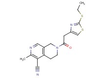 7-{[2-(ethylthio)-1,3-thiazol-4-yl]acetyl}-3-methyl-5,6,7,8-tetrahydro-2,7-naphthyridine-4-carbonitrile