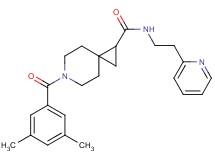 6-(3,5-dimethylbenzoyl)-N-[2-(2-pyridinyl)ethyl]-6-azaspiro[2.5]octane-1-carboxamide