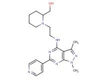 [1-(2-{[1,3-dimethyl-6-(4-pyridinyl)-1H-pyrazolo[3,4-d]pyrimidin-4-yl]amino}ethyl)-2-piperidinyl]methanol