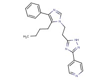 4-{5-[2-(5-butyl-4-phenyl-1H-imidazol-1-yl)ethyl]-1H-1,2,4-triazol-3-yl}pyridine