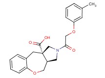 (3aS*,10aS*)-2-[(3-methylphenoxy)acetyl]-2,3,3a,4-tetrahydro-1H-[1]benzoxepino[3,4-c]pyrrole-10a(10H)-carboxylic acid