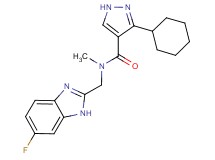 3-cyclohexyl-N-[(6-fluoro-1H-benzimidazol-2-yl)methyl]-N-methyl-1H-pyrazole-4-carboxamide