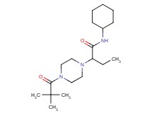 N-cyclohexyl-2-[4-(2,2-dimethylpropanoyl)piperazin-1-yl]butanamide