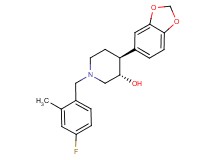 (3S*,4S*)-4-(1,3-benzodioxol-5-yl)-1-(4-fluoro-2-methylbenzyl)piperidin-3-ol