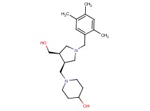 1-{[(3R*,4R*)-4-(hydroxymethyl)-1-(2,4,5-trimethylbenzyl)pyrrolidin-3-yl]methyl}piperidin-4-ol