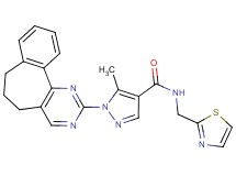 1-(6,7-dihydro-5H-benzo[6,7]cyclohepta[1,2-d]pyrimidin-2-yl)-5-methyl-N-(1,3-thiazol-2-ylmethyl)-1H-pyrazole-4-carboxamide
