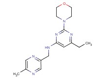 6-ethyl-N-[(5-methyl-2-pyrazinyl)methyl]-2-(4-morpholinyl)-4-pyrimidinamine trifluoroacetate