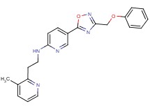 N-[2-(3-methyl-2-pyridinyl)ethyl]-5-[3-(phenoxymethyl)-1,2,4-oxadiazol-5-yl]-2-pyridinamine