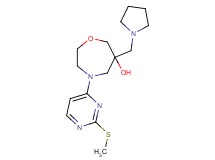 4-[2-(methylthio)pyrimidin-4-yl]-6-(pyrrolidin-1-ylmethyl)-1,4-oxazepan-6-ol