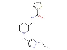 N-({1-[(1-ethyl-1H-pyrazol-4-yl)methyl]-3-piperidinyl}methyl)-2-thiophenecarboxamide