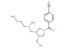 4-[((3R*,4R*)-3-(hydroxymethyl)-4-{[(2-methoxyethyl)(methyl)amino]methyl}pyrrolidin-1-yl)carbonyl]benzonitrile