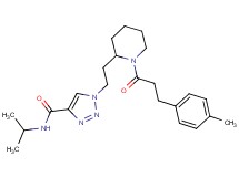 N-isopropyl-1-(2-{1-[3-(4-methylphenyl)propanoyl]-2-piperidinyl}ethyl)-1H-1,2,3-triazole-4-carboxamide