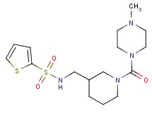 N-({1-[(4-methylpiperazin-1-yl)carbonyl]piperidin-3-yl}methyl)thiophene-2-sulfonamide