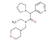 N-ethyl-2-(3-pyridinyl)-2-(1-pyrrolidinyl)-N-(tetrahydro-2H-pyran-4-ylmethyl)acetamide