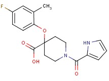 4-(4-fluoro-2-methylphenoxy)-1-(1H-pyrrol-2-ylcarbonyl)piperidine-4-carboxylic acid