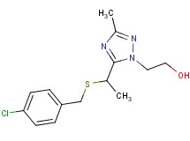 2-(5-{1-[(4-chlorobenzyl)thio]ethyl}-3-methyl-1H-1,2,4-triazol-1-yl)ethanol
