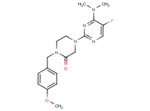 4-[4-(dimethylamino)-5-fluoropyrimidin-2-yl]-1-(4-methoxybenzyl)piperazin-2-one