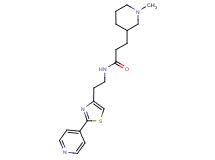 3-(1-methyl-3-piperidinyl)-N-{2-[2-(4-pyridinyl)-1,3-thiazol-4-yl]ethyl}propanamide