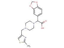 1,3-benzodioxol-5-yl{4-[(2-methyl-1,3-thiazol-4-yl)methyl]piperazin-1-yl}acetic acid