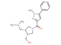 {(3R*,4R*)-4-[(dimethylamino)methyl]-1-[(1-methyl-5-phenyl-1H-pyrazol-3-yl)carbonyl]pyrrolidin-3-yl}methanol