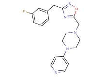 1-{[3-(3-fluorobenzyl)-1,2,4-oxadiazol-5-yl]methyl}-4-(4-pyridinyl)piperazine