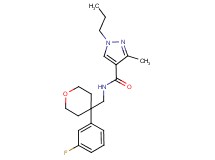 N-{[4-(3-fluorophenyl)tetrahydro-2H-pyran-4-yl]methyl}-3-methyl-1-propyl-1H-pyrazole-4-carboxamide