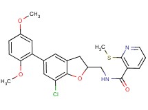 N-{[7-chloro-5-(2,5-dimethoxyphenyl)-2,3-dihydro-1-benzofuran-2-yl]methyl}-2-(methylthio)nicotinamide