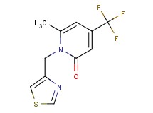 6-methyl-1-(1,3-thiazol-4-ylmethyl)-4-(trifluoromethyl)pyridin-2(1H)-one