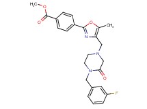 methyl 4-(4-{[4-(3-fluorobenzyl)-3-oxo-1-piperazinyl]methyl}-5-methyl-1,3-oxazol-2-yl)benzoate