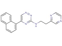 5-(1-naphthyl)-N-[2-(2-pyrazinyl)ethyl]-1,2,4-triazin-3-amine