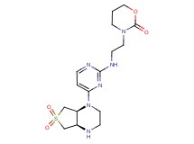 3-[2-({4-[rel-(4aR,7aS)-6,6-dioxidohexahydrothieno[3,4-b]pyrazin-1(2H)-yl]-2-pyrimidinyl}amino)ethyl]-1,3-oxazinan-2-one dihydrochloride