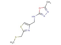 5-methyl-N-({2-[(methylthio)methyl]-1,3-thiazol-4-yl}methyl)-1,3,4-oxadiazol-2-amine
