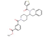 methyl 3-[(4-{1-[methyl(3-thienylcarbonyl)amino]-2-phenylethyl}-1-piperidinyl)carbonyl]benzoate